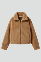 Women's Teddy Fleece Zip-Up Jacket with High Collar