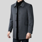 Men's Single-Breasted Tailored Overcoat