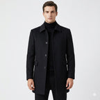 Men's Single-Breasted Tailored Overcoat