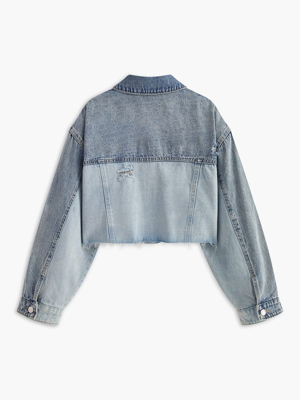 Women's Patchwork Cropped Denim Jacket