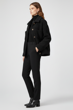 Women's Textured Teddy Shacket with Patch Pockets