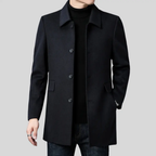 Men's Single-Breasted Tailored Overcoat