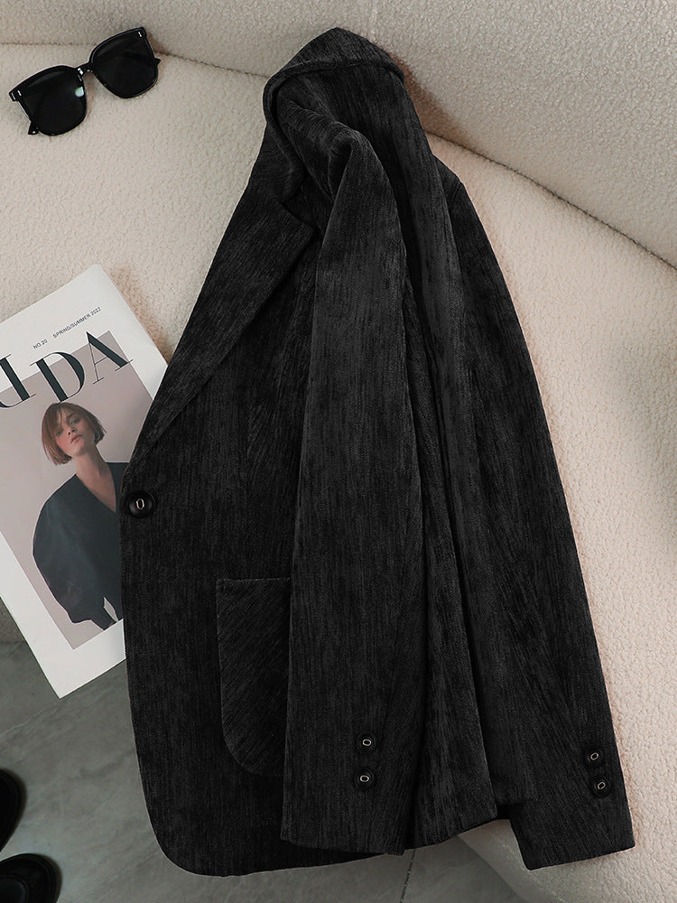 Women's Textured Single-Button Blazer