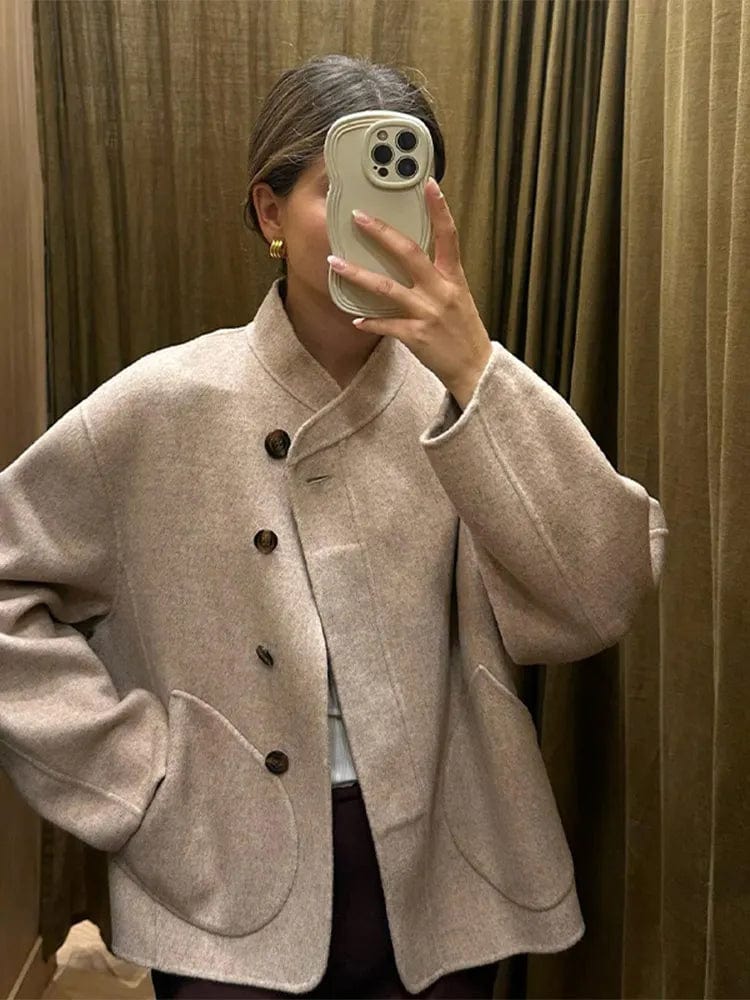 Women's Oversized Stand Collar Jacket