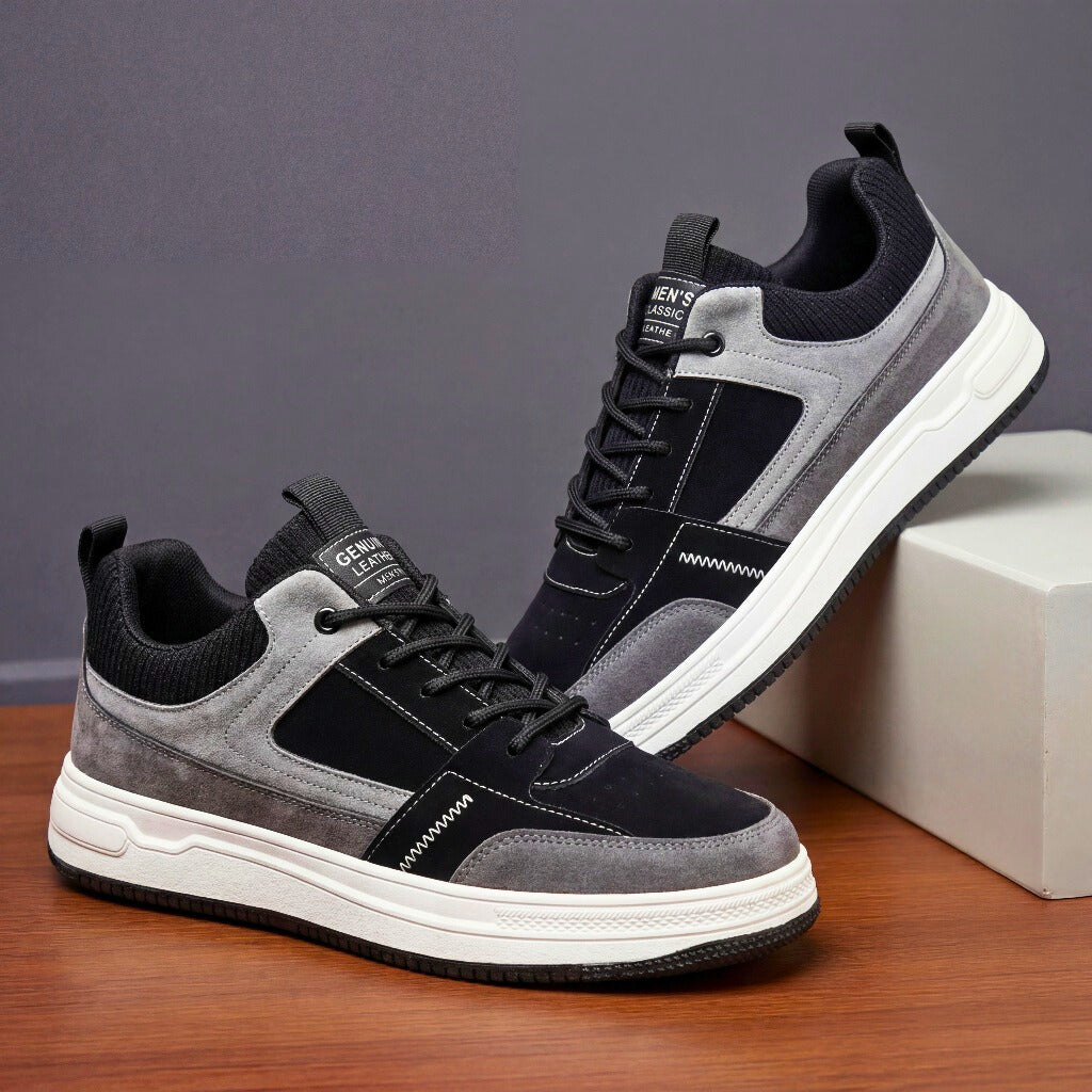 Men's Casual Colour Block Low-Top Lace-Up Trainers