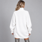 Women's Oversized Turtleneck Knit Sweater Dress