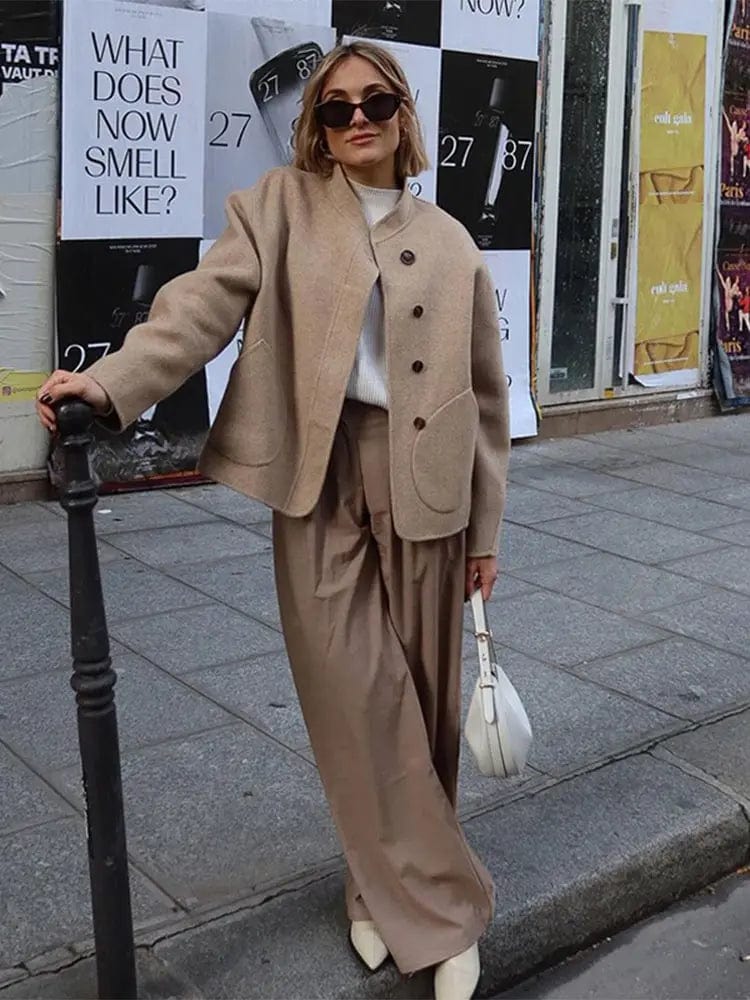 Women's Oversized Stand Collar Jacket