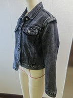 Women's Classic Cropped Denim Trucker Jacket