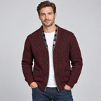 Men's Fleece Lined Shawl Collar Knit Cardigan