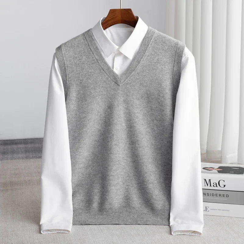 Men’s Classic Soft Knit V-Neck Sweater Vest
