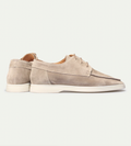 Men's Faux Suede Lace-Up Moc Toe Deck Shoes