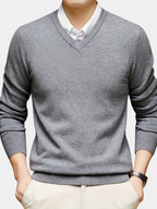 Men's Classic Fine Knit V-Neck Sweater