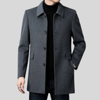 Men's Single-Breasted Tailored Overcoat