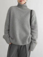 Women's Oversized Soft Knit Turtleneck Sweater