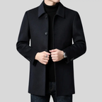 Men's Single-Breasted Tailored Overcoat