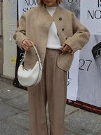 Women's Oversized Stand Collar Jacket