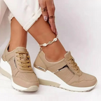 Women's Perforated Wedge Sneakers