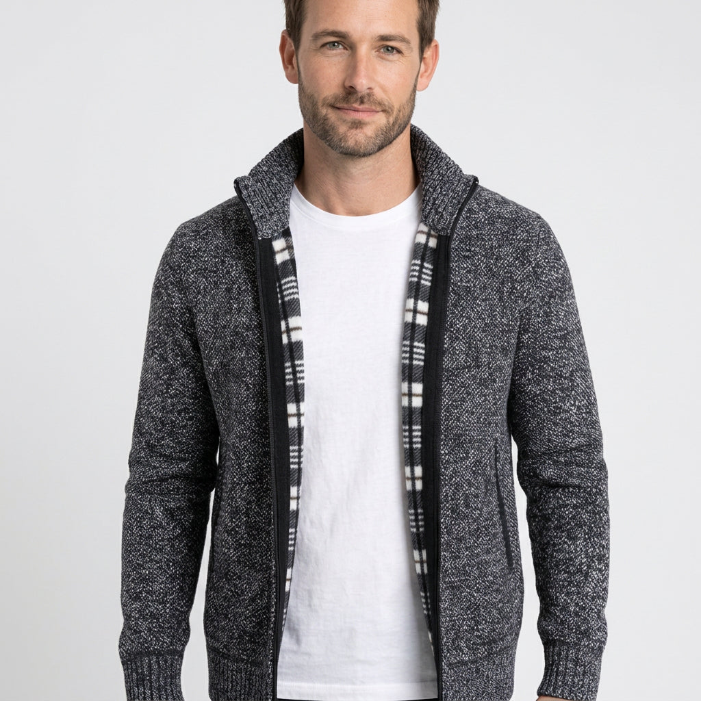 Men’s Zip Up Knit Cardigan