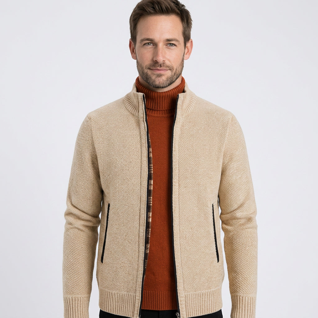 Men’s Zip Up Knit Cardigan
