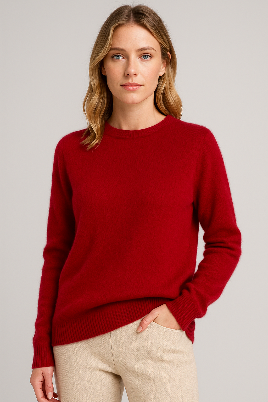 Women's Classic Soft Knit Crew Neck Sweater