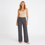 Women’s High Waisted Straight Leg Pants with Pockets – Wide Leg Trousers