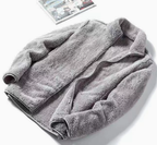 Women's Fluffy Plush Fleece Zip-Up Jacket with Stand Collar
