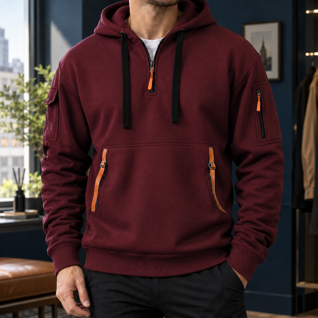 Men’s Quarter-Zip Utility Hoodie
