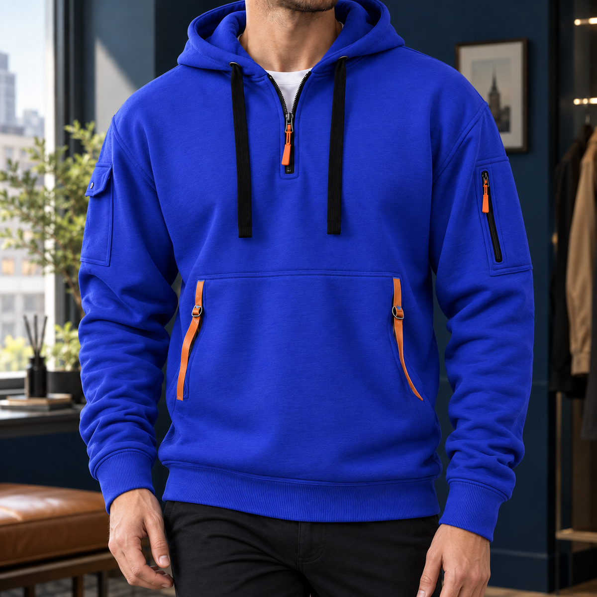 Men’s Quarter-Zip Utility Hoodie